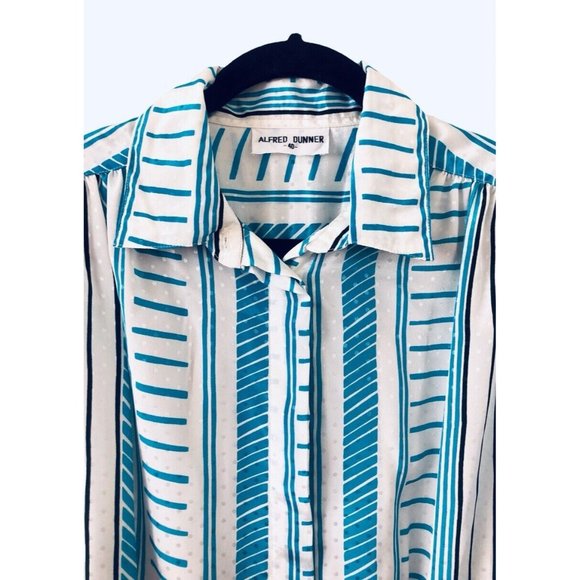 VTG Alfred Dunner Print Button Down Blouse Size 40 (L) - Picture 13 of 15